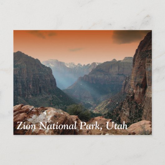 Nationaal Park Zion, Utah Briefkaart (Voorkant)