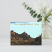 Nationaal Park Zion, Utah Briefkaart (Staand voorkant)