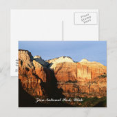 Nationaal Park Zion, Utah Briefkaart (Voorkant / Achterkant)