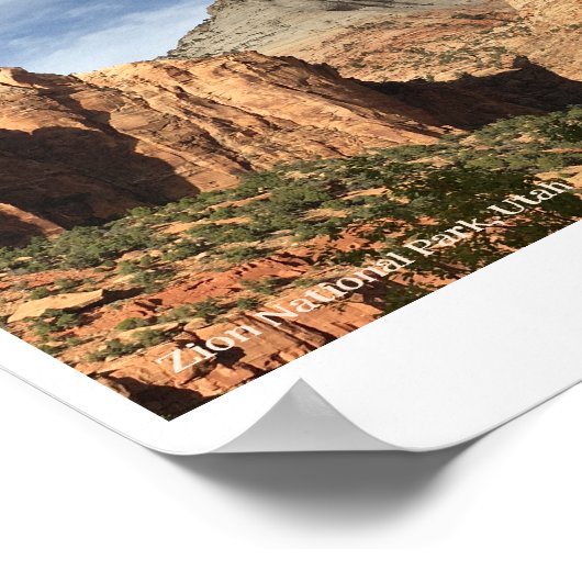 Nationaal Park Zion, Utah Poster (Hoek)