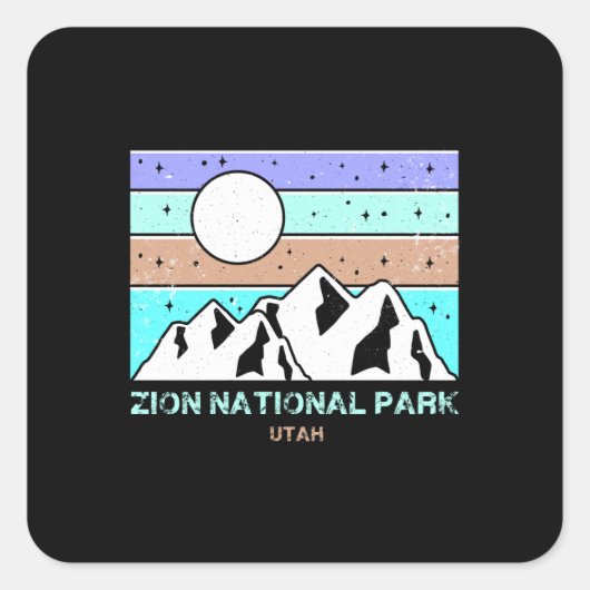 Nationaal Park Zion Vierkante Sticker (Voorkant)