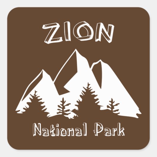 Nationaal Park Zion Vierkante Sticker (Voorkant)
