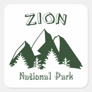 Nationaal Park Zion Vierkante Sticker