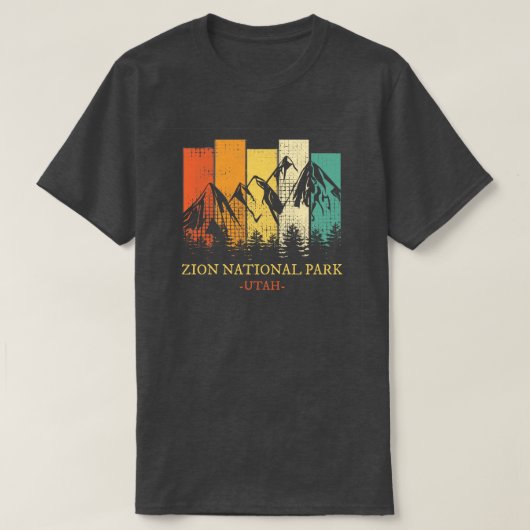 Nationaal Park Zion Vintage 3 T-shirt (Design voorkant)