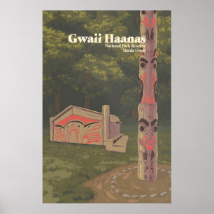 Nationaal parkreservaat Gwaii Haanas Canada Reizen Poster