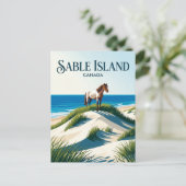 Nationaal parkreservaat Sable Island Canada Briefkaart (Staand voorkant)
