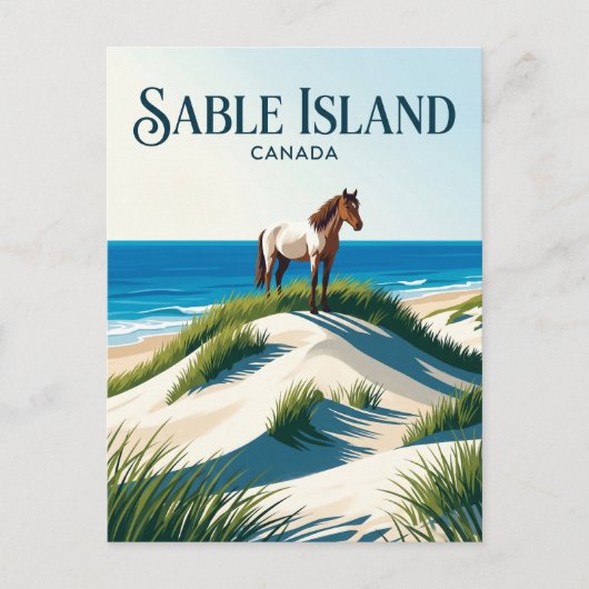 Nationaal parkreservaat Sable Island Canada Briefkaart (Voorkant)