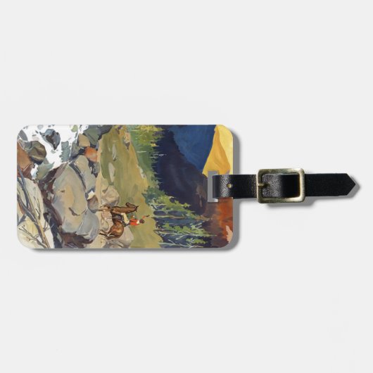 Nationaal parkvervoer per trein bagagelabel (Voorkant horizontaal)