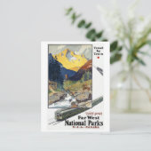Nationaal parkvervoer per trein briefkaart (Staand voorkant)