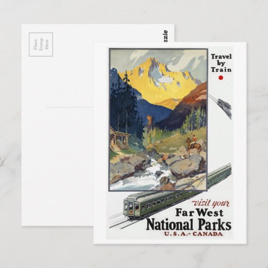 Nationaal parkvervoer per trein briefkaart (Voorkant / Achterkant)