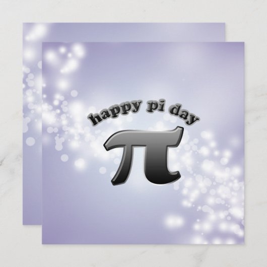 Nationaal Pi Dag Pi Symbool voor Wiskunde Nerds 14 Kaart (Voorkant / Achterkant)