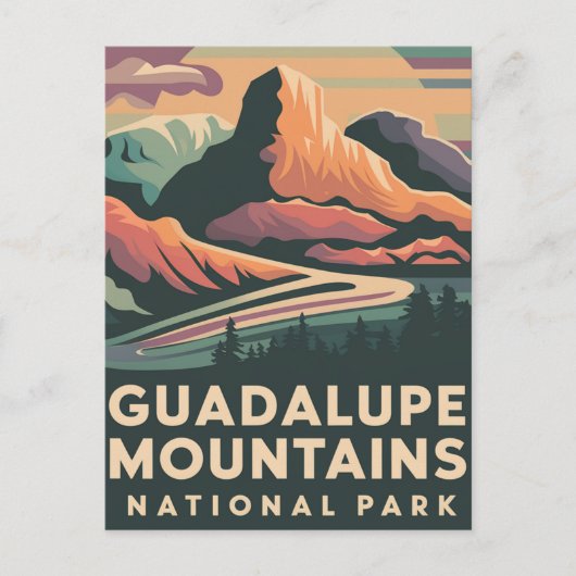 Nationaal Poster Guadalupe Mountains Feestdagenkaart (Voorkant)