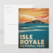 Nationaal Poster Isle Royale Retro Feestdagenkaart (Voorkant / Achterkant)