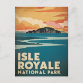 Nationaal Poster Isle Royale Retro Feestdagenkaart (Voorkant)