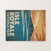 Nationaal Poster Isle Royale Retro Legpuzzel (Horizontaal)