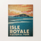 Nationaal Poster Isle Royale Retro Legpuzzel (Verticaal)