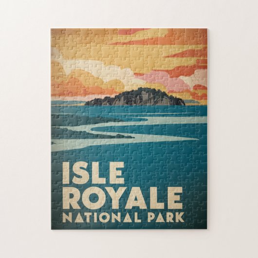 Nationaal Poster Isle Royale Retro Legpuzzel (Verticaal)