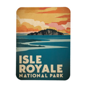 Nationaal Poster Isle Royale Retro Magneet