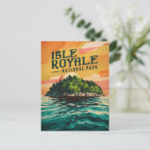Nationaal Poster Retro Isle Royale Feestdagenkaart (Staand voorkant)