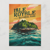 Nationaal Poster Retro Isle Royale Feestdagenkaart (Voorkant)