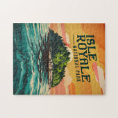 Nationaal Poster Retro Isle Royale Legpuzzel (Horizontaal)