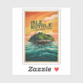 Nationaal Poster Retro Isle Royale Sticker (Vel)