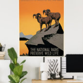  nationaal Poster van het Wildlife WPA-park (Thuiskantoor)