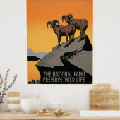  nationaal Poster van het Wildlife WPA-park (Keuken)