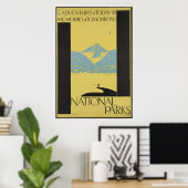 Nationaal Poster voor het reizen van parken (Thuiskantoor)