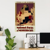 Nationaal Poster voor parken en monumenten voor he (Thuiskantoor)