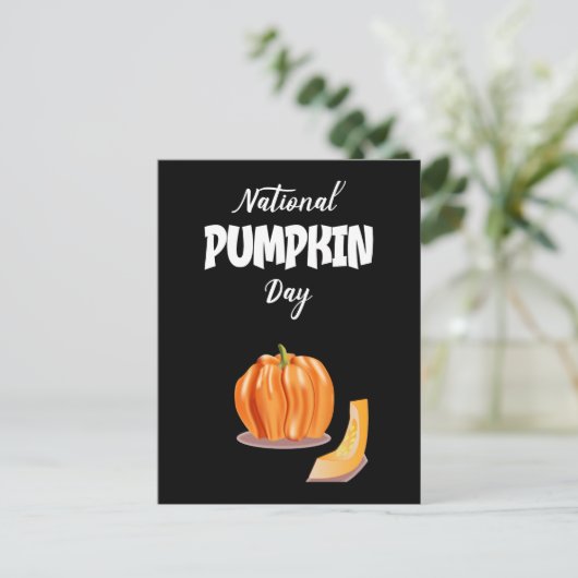Nationaal Pumpkin Day-teken Briefkaart (Staand voorkant)