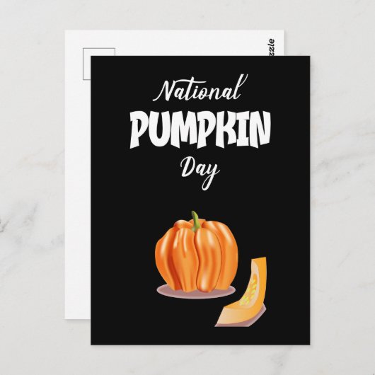 Nationaal Pumpkin Day-teken Briefkaart (Voorkant / Achterkant)