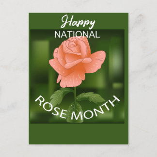 Nationaal Roos Maand Briefkaart