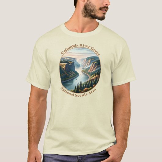 Nationaal Schilderachtig gebied Columbia River Gor T-shirt (Voorkant)
