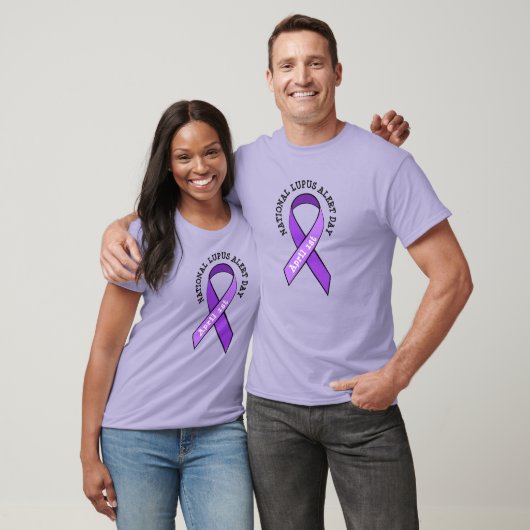 Nationaal Shirt van Lupus Alert Day Awareness Ribb (Unisex)