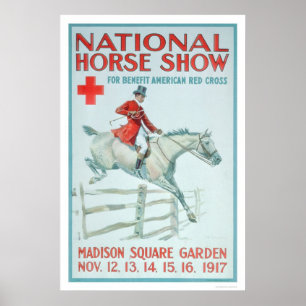 Nationaal Show voor paarden voor het Rode Kruis (U Poster
