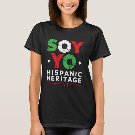 Nationaal Spaans erfgoed Afro Latina Latijns-Ameri T-shirt (Voorkant)