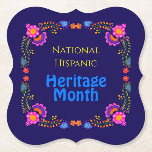 Nationaal Spaans erfgoed Verjaardag Kleurrijke vlo Kartonnen Onderzetters