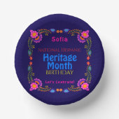 Nationaal Spaans erfgoed Verjaardag Kleurrijke vlo Papieren Kommen (Voorkant)