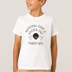 Nationaal sparen een Spider Day mars 14e Shirt