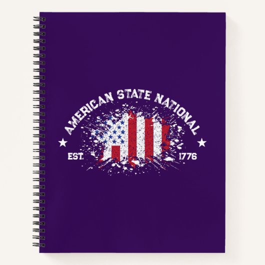 Nationaal Splat Est 1776 Notitieboek (Voorkant)