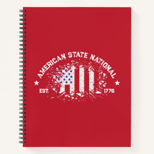 Nationaal Splat Est 1776 Notitieboek (Voorkant)