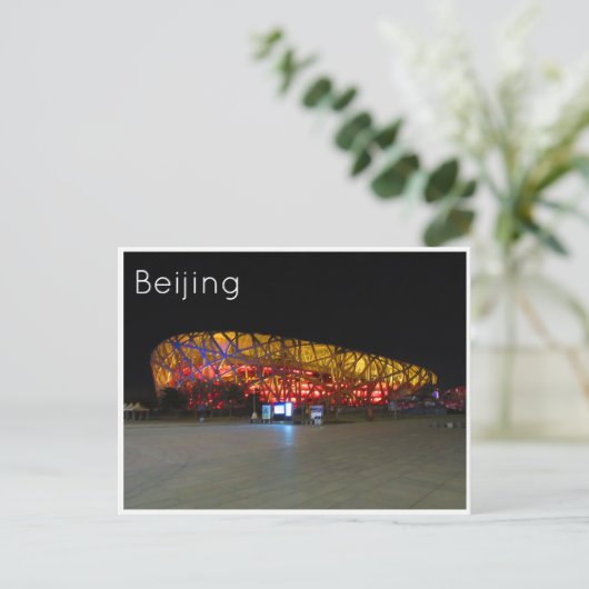 nationaal stadion van peking briefkaart (Staand voorkant)