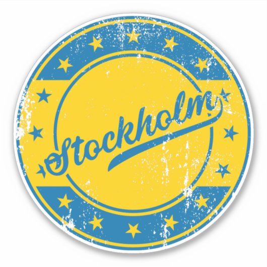 Nationaal - Stockholm Sverige | Sticker Zweden (Voorkant)