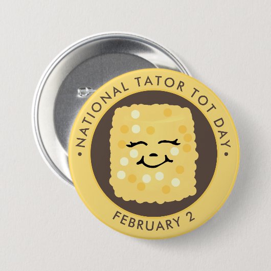 Nationaal Tater Tot Dag, kawaii tot Ronde Button 7,6 Cm (Voorkant /achterkant)