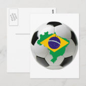 Nationaal team van Brazilië Briefkaart (Voorkant / Achterkant)