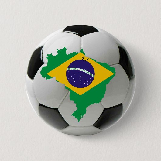 Nationaal team van Brazilië Ronde Button 5,7 Cm (Voorkant)