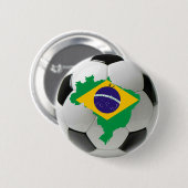 Nationaal team van Brazilië Ronde Button 5,7 Cm (Voorkant /achterkant)