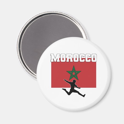 Nationaal team van Morrocco Football Soccer Magneet (Voorkant / Achterkant)