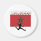 Nationaal team van Morrocco Football Soccer Magneet (Voorkant)